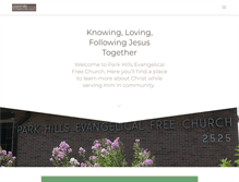 Tablet Screenshot of parkhillsefc.org